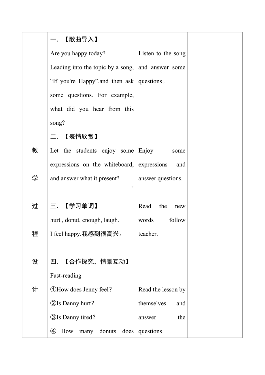 Unit 3 Body Parts and Feelings-Lesson 16 Happy or Sad-教案、教学设计-省级公开课-冀教版七年级上册英语(配套课件编号：252ad).doc_第2页