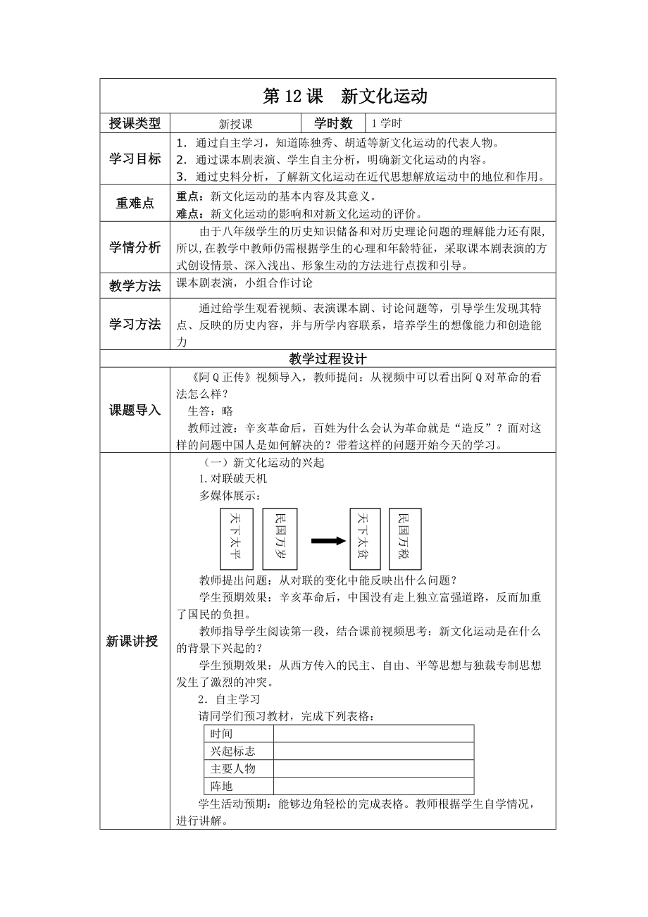 第12课 新文化运动-ppt课件-(含教案+视频+素材)-省级公开课-部编版八年级上册历史(编号：32194).zip