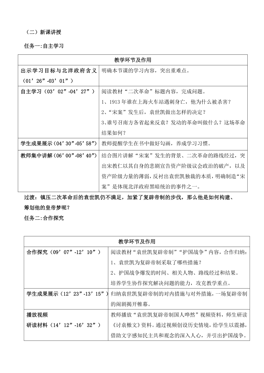 第11课 北洋政府的统治与军阀割据-教案、教学设计-市级公开课-部编版八年级上册历史(配套课件编号：1055e).docx_第2页