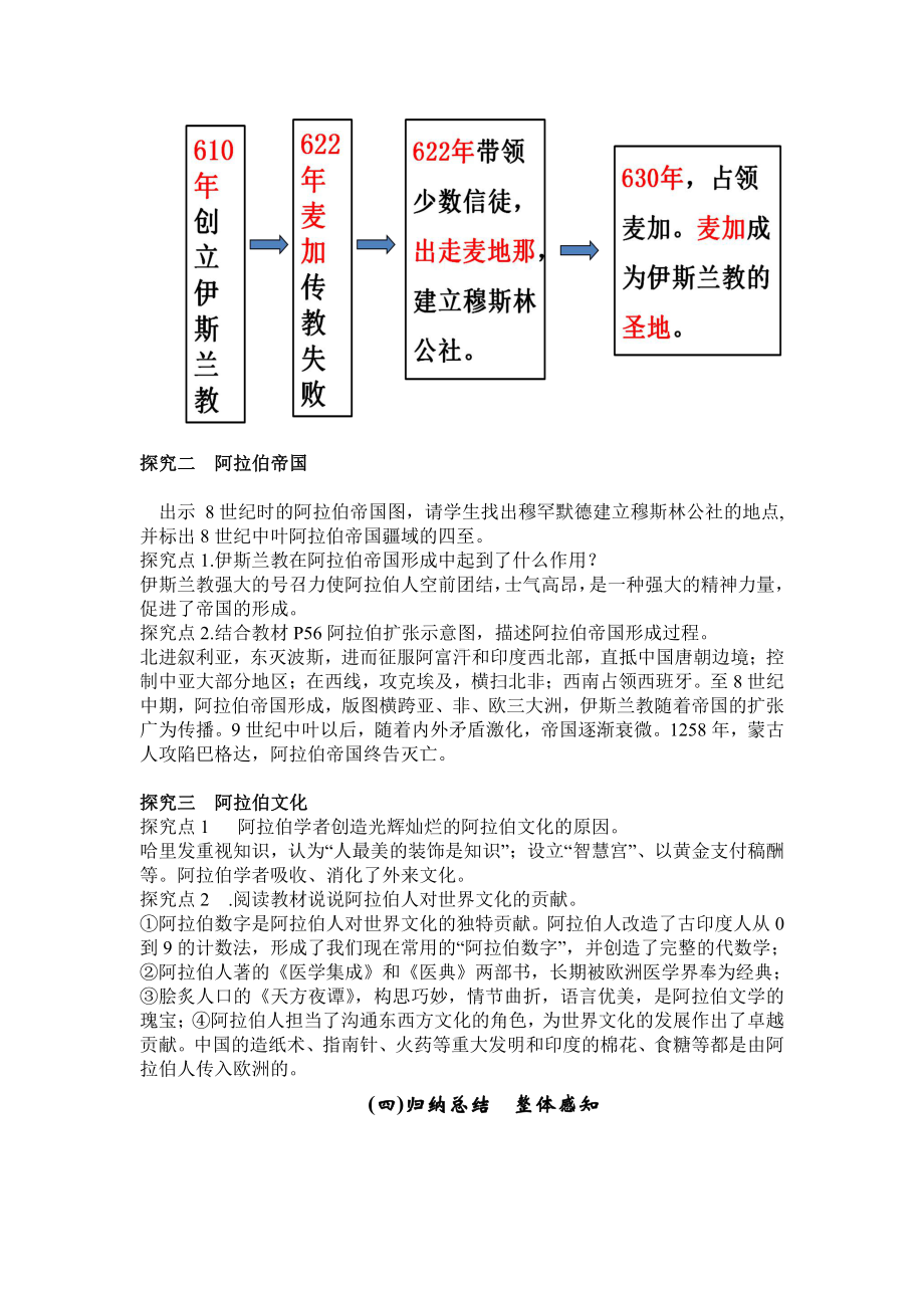 人教版历史九上-第四单元 封建时代的亚洲国家-第12课 阿拉伯帝国-教案、教学设计-市级公开课-(配套课件编号：90766).docx_第3页