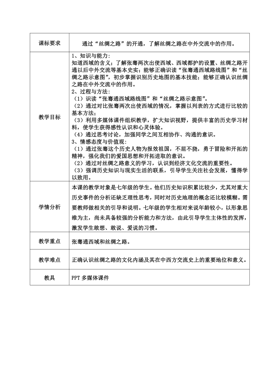 第三单元 秦汉时期：统一多民族国家的建立和巩固-第14课沟通中外文明的“丝绸之路”-教案、教学设计-市级公开课-部编版七年级上册历史(配套课件编号：708bb).docx_第1页