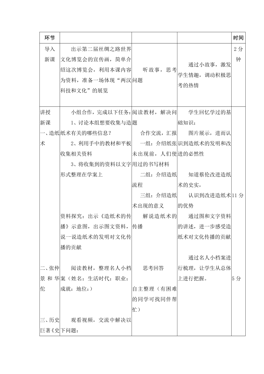 第三单元 秦汉时期：统一多民族国家的建立和巩固-第15课两汉的科技和文化-教案、教学设计-部级公开课-部编版七年级上册历史(配套课件编号：70679).doc_第2页