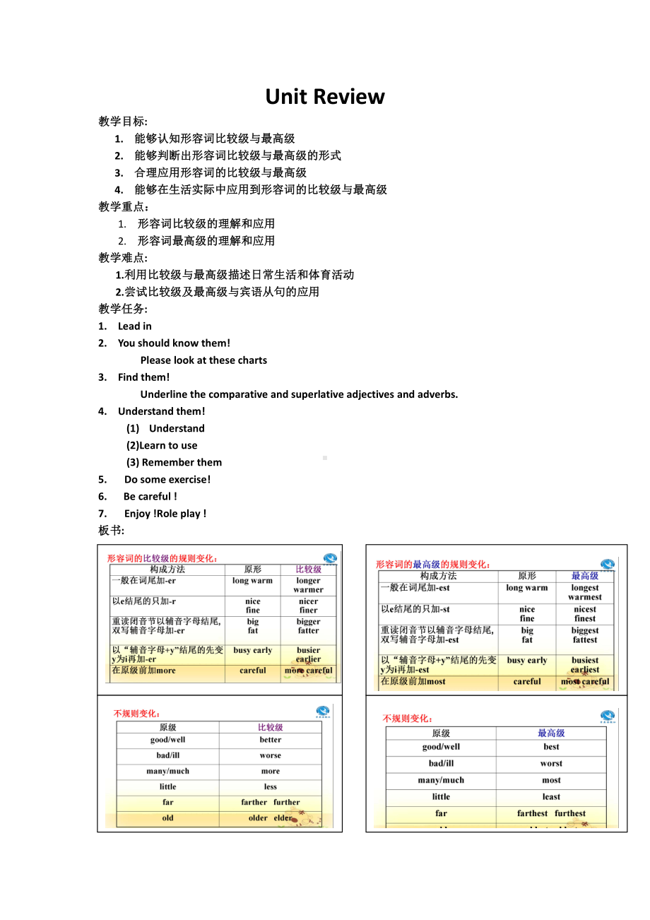 Unit 6 Be a Champion!-Unit Review-教案、教学设计-市级公开课-冀教版八年级下册英语(配套课件编号：44cf0).docx_第1页