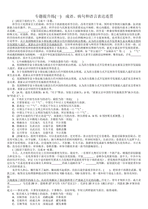 （高考语文复习）29.高考语文名师大一轮刷题专题提升练（9份).doc