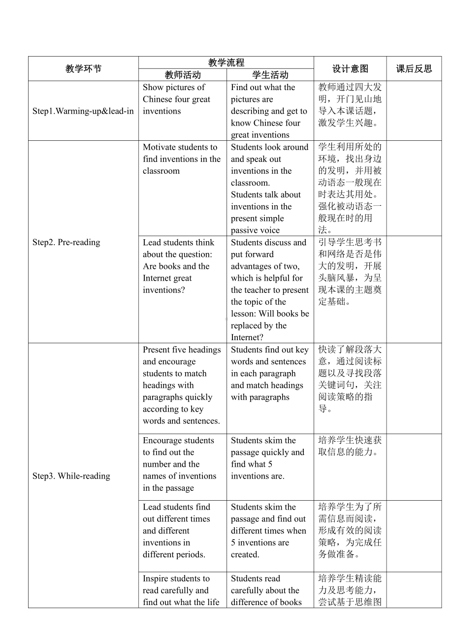 Module 9 Great inventions-Unit 2 Will books be replaced by the Internet -教案、教学设计-市级公开课-外研版九年级上册英语(配套课件编号：501aa).doc_第2页