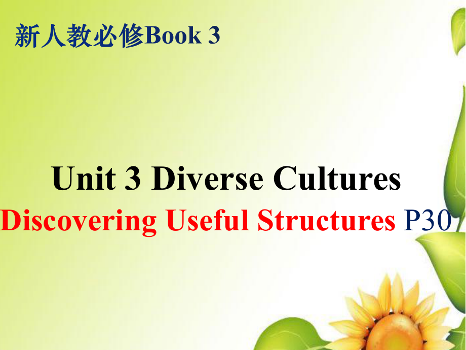 （2019版）人教版必修第三册英语Unit 3 Discovering Useful Structures P30 ppt课件.pptx_第1页