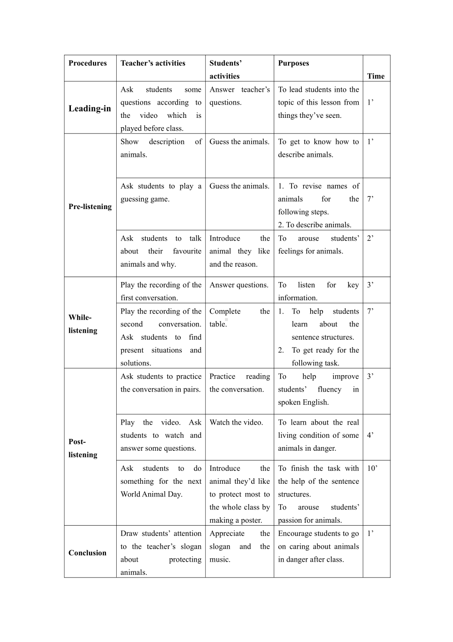 Module 6 Animals in danger-Unit 1 It allows people to get closer to them.-教案、教学设计-省级公开课-外研版八年级上册英语(配套课件编号：205c6).doc_第3页