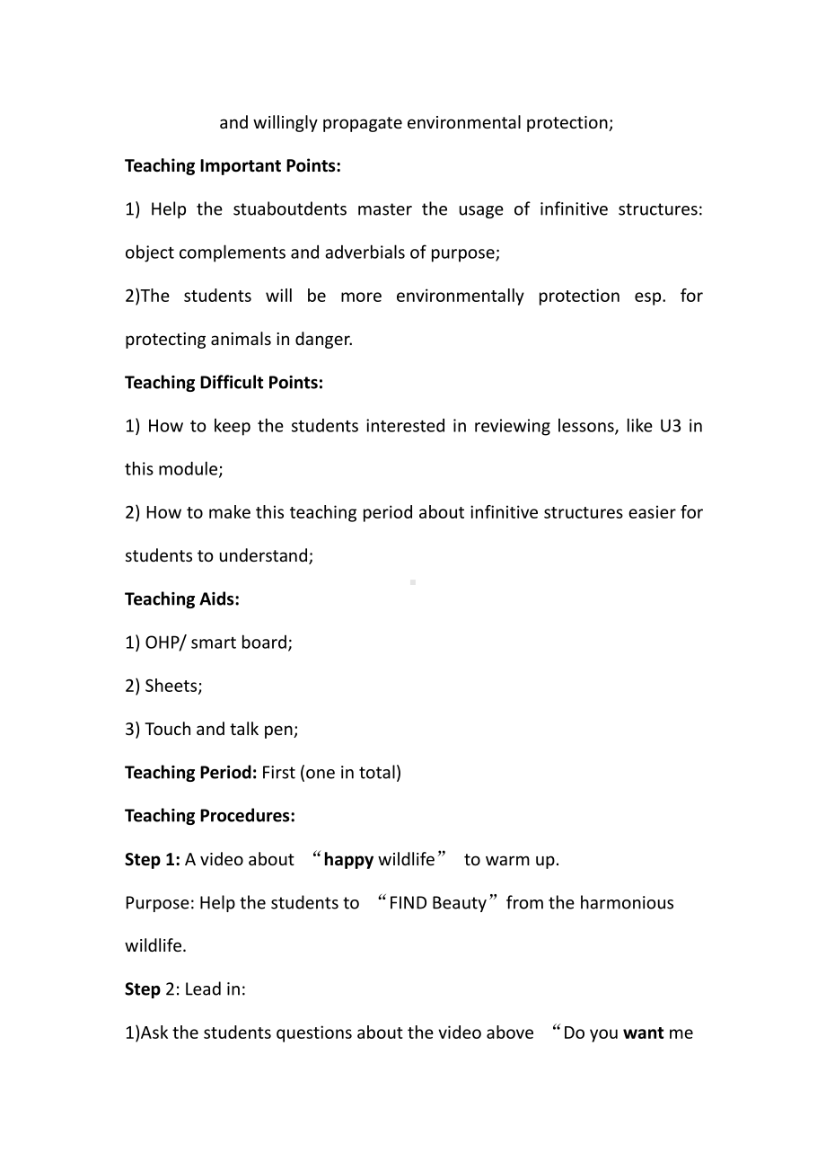 Module 6 Animals in danger-Unit 3 Language in use-教案、教学设计-市级公开课-外研版八年级上册英语(配套课件编号：d01c0).doc_第3页