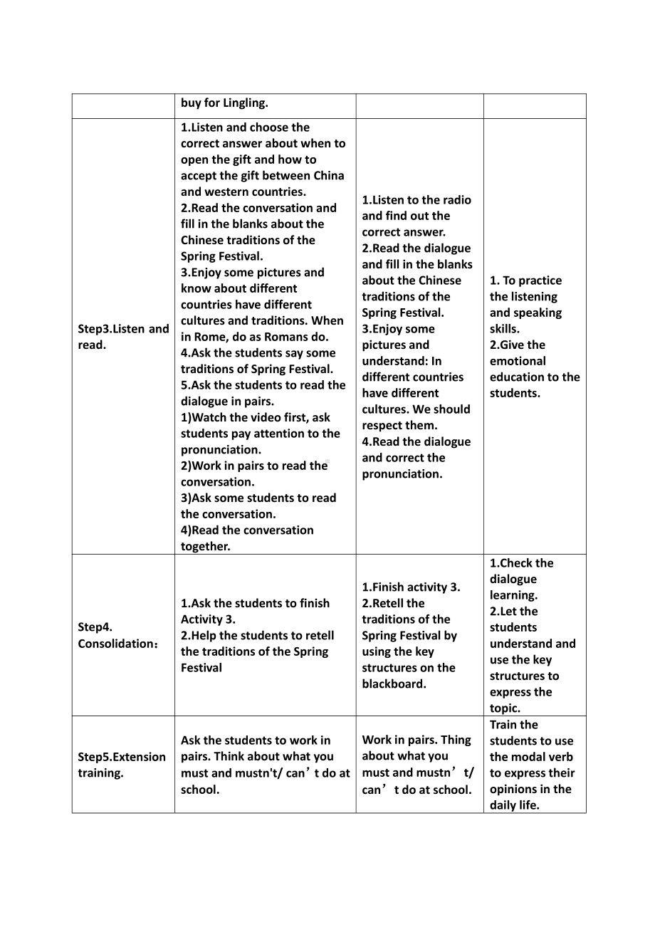 Module 11 Way of l life-Unit 1 In China,we open a gift later.-教案、教学设计-市级公开课-外研版八年级上册英语(配套课件编号：8036b).docx_第2页