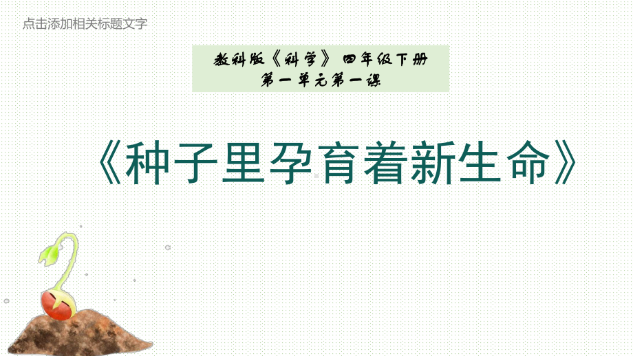 2021新教科版四年级下册科学1.1种子孕育着新生命 ppt课件.pptx_第1页