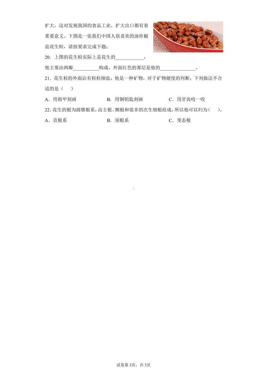 2021新教科版四年级下册科学期末复习训练题（含答案） (2).docx_第3页