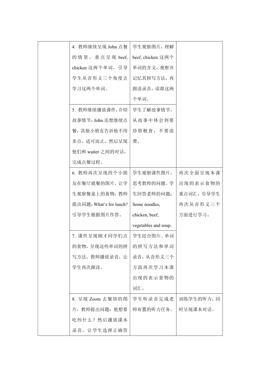 人教版PEP英语四年级上册-Unit 5 Dinner’s ready Part A Let’s learn.docx_第3页