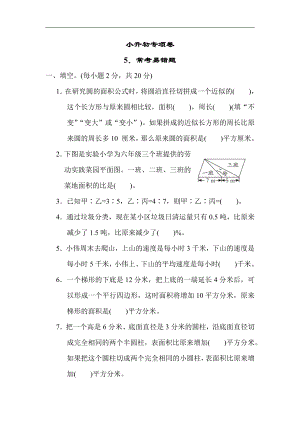 青岛版数学六年级下册-小升初专项卷5．常考易错题（有答案）.docx