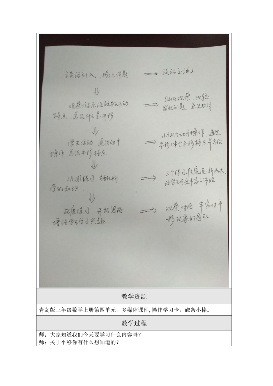 •二 走进新农村-位置与变换-信息窗二（平移和旋转）-教案、教学设计-市级公开课-青岛版（五四）三年级上册数学(配套课件编号：e00d2).docx_第2页