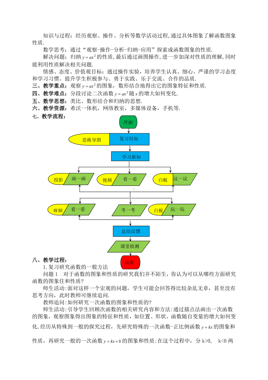 第十九章 二次函数和反比例函数-二次函数-19.2 二次函数y=ax²+bx+c(a≠0)的图象-二次函数y=ax²+bx+c(a≠0)的图象-教案、教学设计-市级公开课-北京版九年级上册数学(配套课件编号：50259).doc_第2页