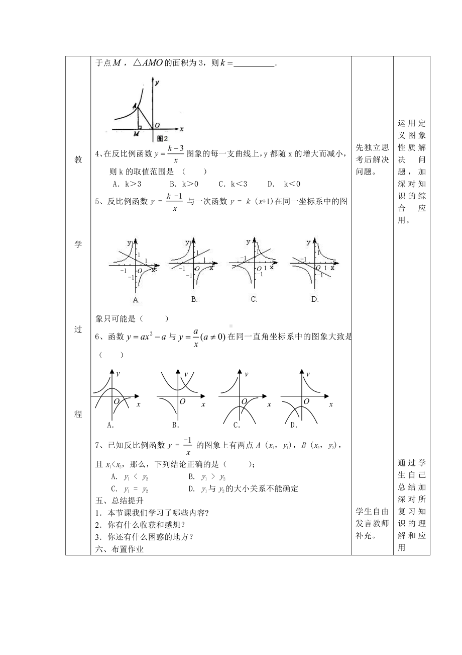 第十九章 二次函数和反比例函数-总结与复习-教案、教学设计-部级公开课-北京版九年级上册数学(配套课件编号：c0051).doc_第3页