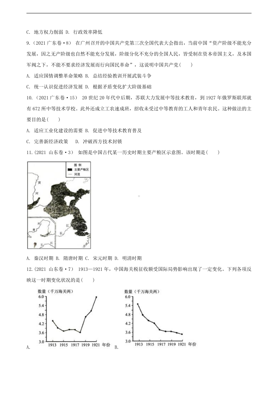 2022年高考五大核心素养练习2.时空观念（学生版+解析版） .doc_第3页