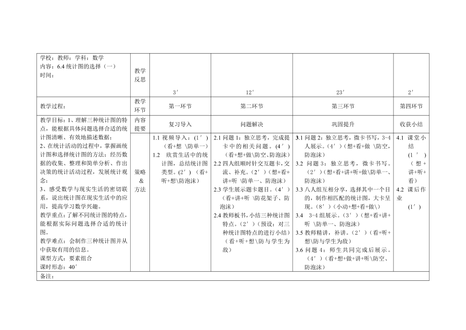 第六章 数据的收集与整理-4 统计图的选择-统计图的选择-教案、教学设计-市级公开课-北师大版七年级上册数学(配套课件编号：406f0).doc_第1页