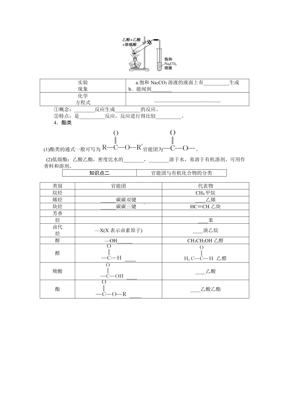 （新教材）沪教版（2020）高中化学必修第二册7.3 乙醇与乙酸 知识点小测.doc_第3页