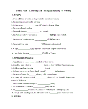 （新教材）人教版（2019）必修第三册高中英语Unit3 Period Four Listening and Talking & Reading for Writing 课时作业（含答案）.docx