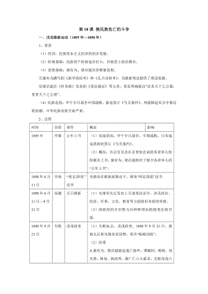 人教（统编）部编版必修中外历史纲要上5.18《挽救民族危亡的斗争》知识清单2.docx（5页）