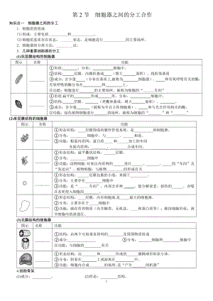 （2019新教材）人教版高中生物必修13.2细胞器之间的分工合作知识必备清单.docx