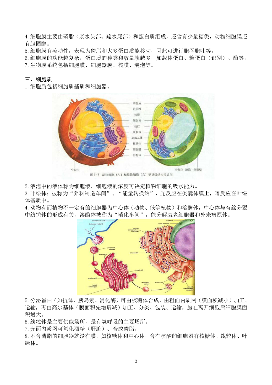 （2019新教材）人教版高中生物必修1知识清单 (2).docx_第3页