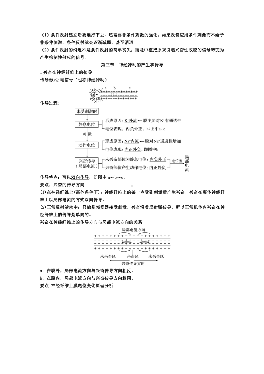 （新教材）2019人教版高中生物选择性必修1第2章 神经调节 期末复习知识点总结.doc_第3页