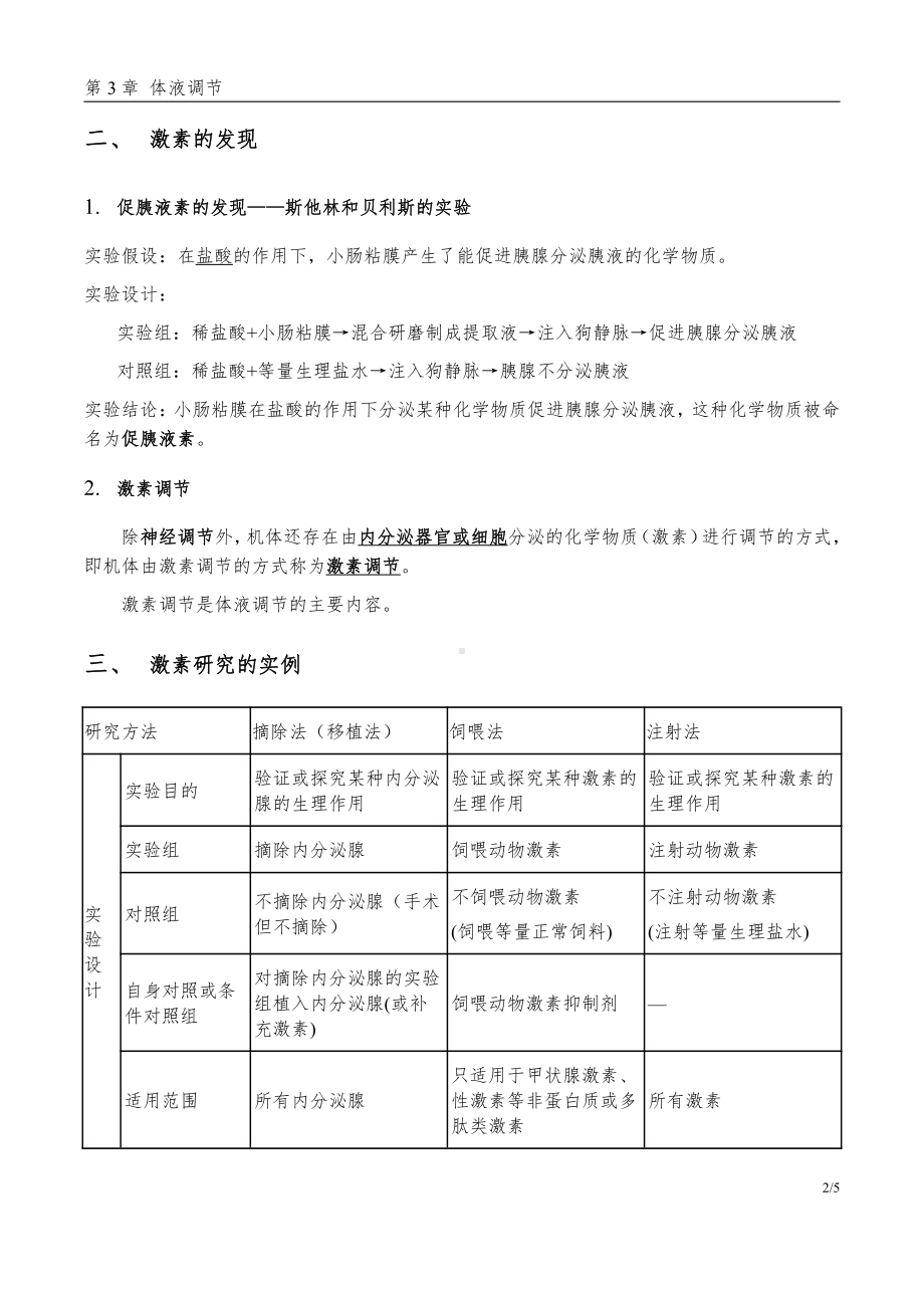 （新教材）2019人教版高中生物选择性必修13.1激素与内分泌系统基础知识.docx_第2页