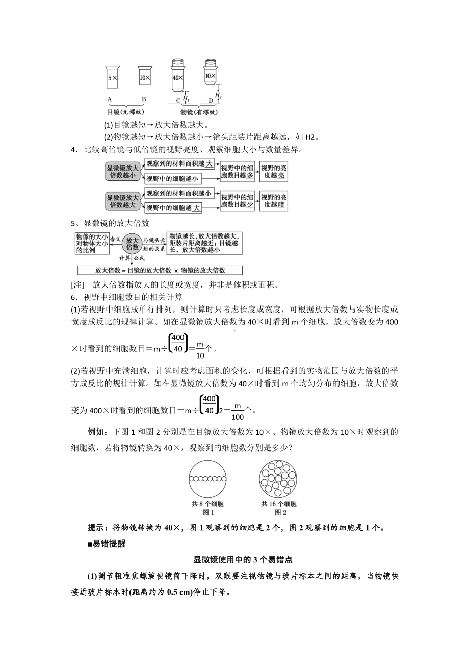 （2019新教材）人教版高中生物必修1第一章《走近细胞》知识总结.docx_第3页