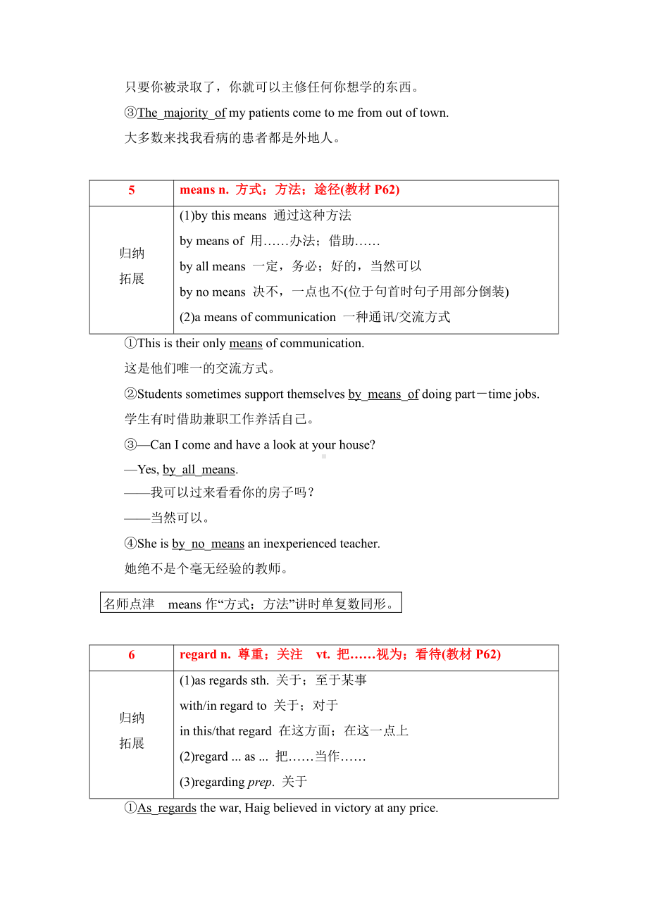 （新教材）人教版必修第一册英语Unit5 Languages around the world核心考点归纳.doc（13页）_第3页