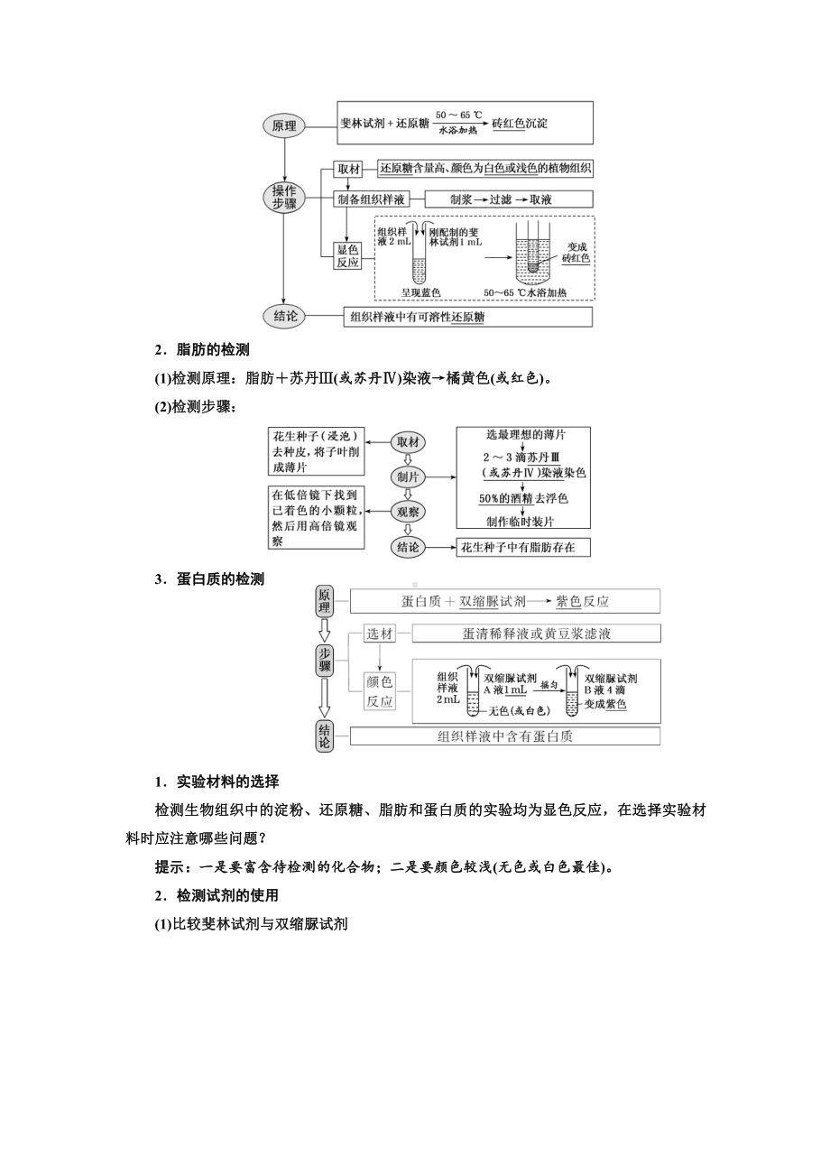 （2019新教材）人教版高中生物必修1第二章组成细胞的分子知识总结.docx_第2页