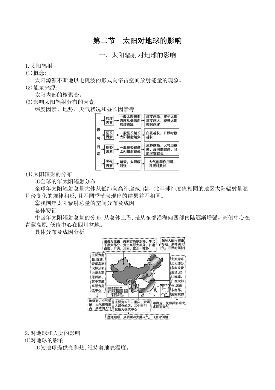 （新教材）2021人教版高中地理必修第一册第一章宇宙中的地球知识点总结.docx_第3页