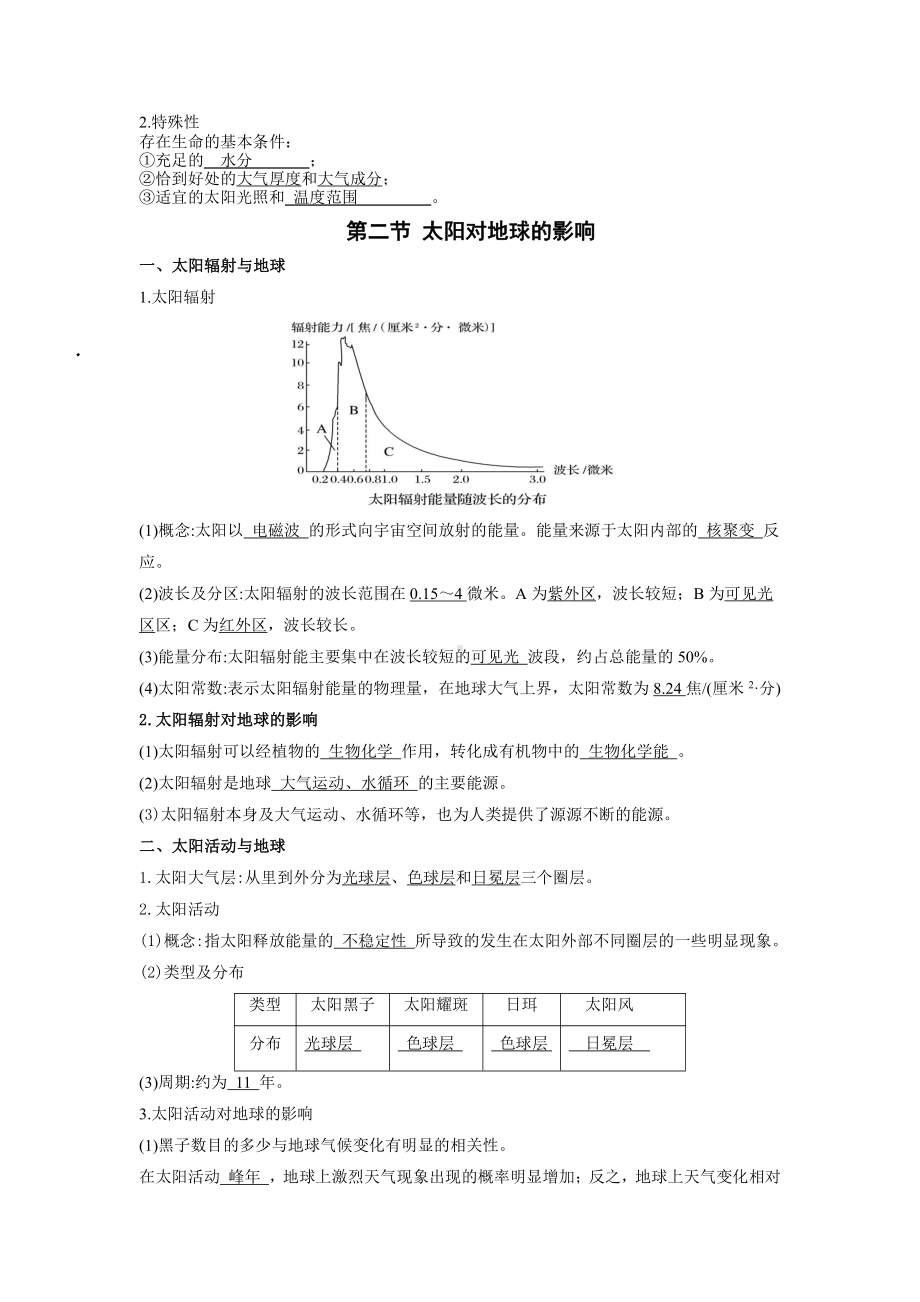 （2019新教材）湘教版高中地理必修第一册+第一章+重要知识点汇总+.docx_第2页