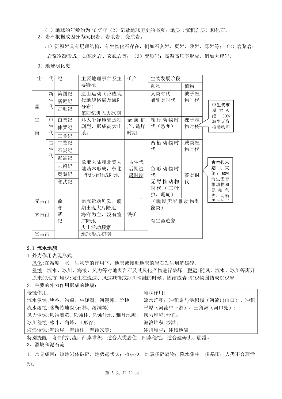 （2019新教材）湘教版高中地理必修第一册知识点背诵资料.doc_第3页