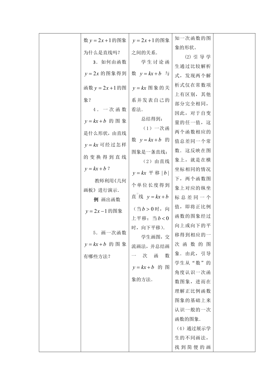 第四章 一次函数-3 一次函数的图象-一次函数的图象与性质-教案、教学设计-省级公开课-北师大版八年级上册数学(配套课件编号：75929).docx_第3页