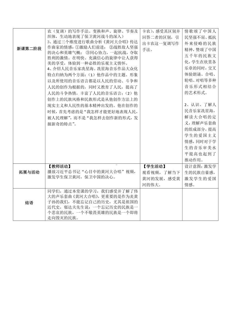 黄河之声 华夏之魂-《黄河大合唱》教案、教学设计-（新教材）高中音乐人音版（2019）必修 音乐鉴赏.docx_第2页