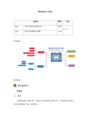 （新教材）人教版（2019）高中物理选择性必修第三册9.4静电的防止与利用 知识点归纳（附同步练习+答案）.docx