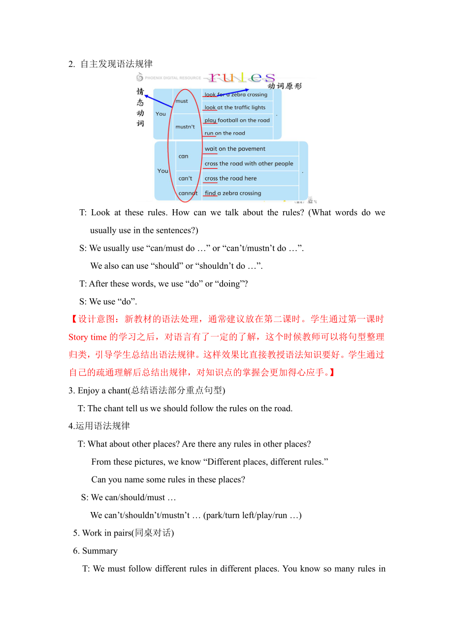 Unit 4 Road safety-Grammar & Fun time-教案、教学设计-市级公开课-新牛津译林版六年级下册英语(配套课件编号：901d4).doc_第3页