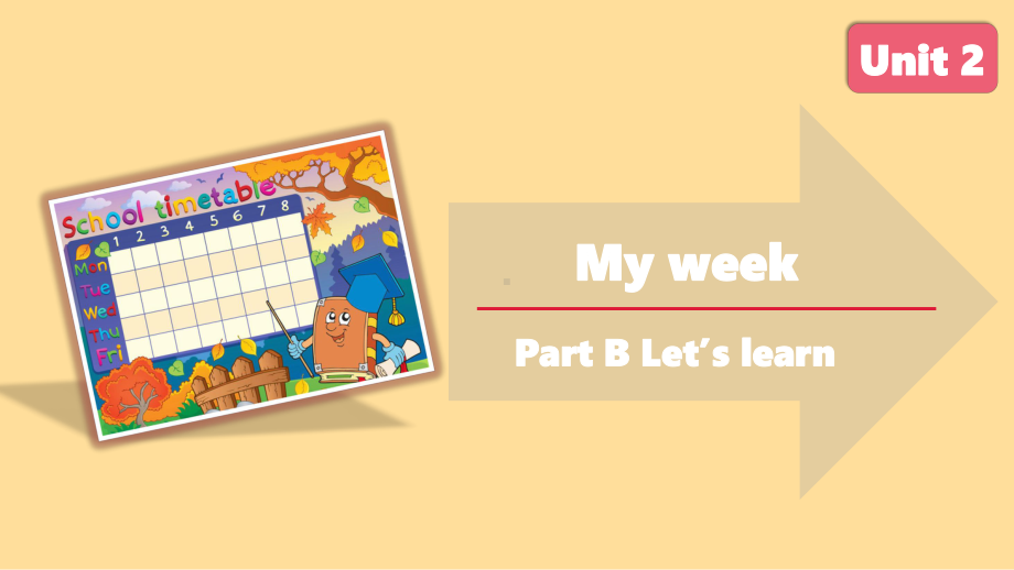 人教版英语五年级上册-Unit 2My week B Let’s learn.pptx_第1页