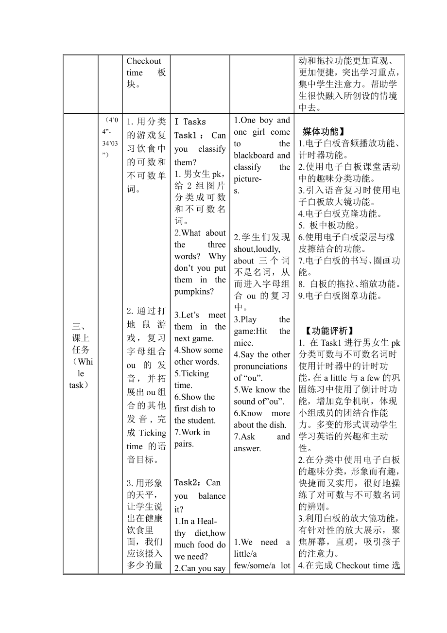 Unit 3 A healthy diet-Checkout time & Ticking time-教案、教学设计-部级公开课-新牛津译林版六年级下册英语(配套课件编号：162cc).doc_第3页