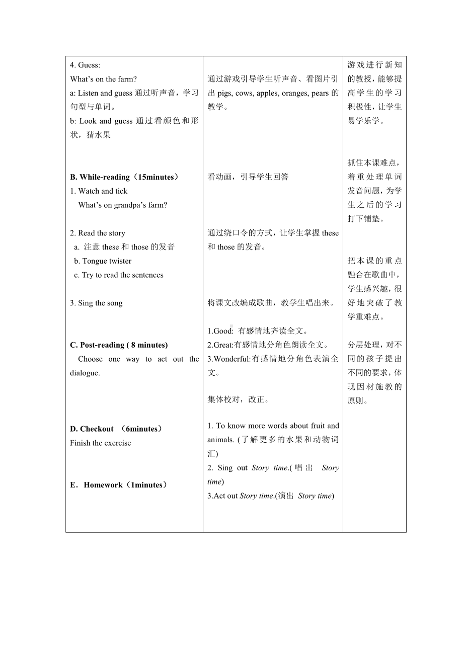 Unit 7 On the farm-Story time-教案、教学设计-市级公开课-新牛津译林版三年级下册英语(配套课件编号：32a53).doc_第2页