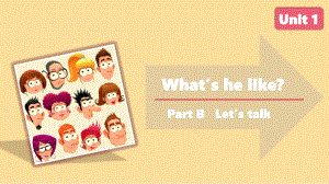 人教版英语五年级上册-Unit 1 What’s he like？B Let’s talk.pptx