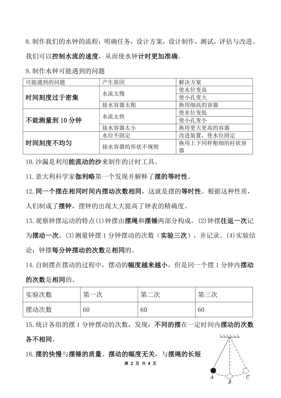 2021新教科版五年级上册科学第3单元复习提纲.docx_第2页