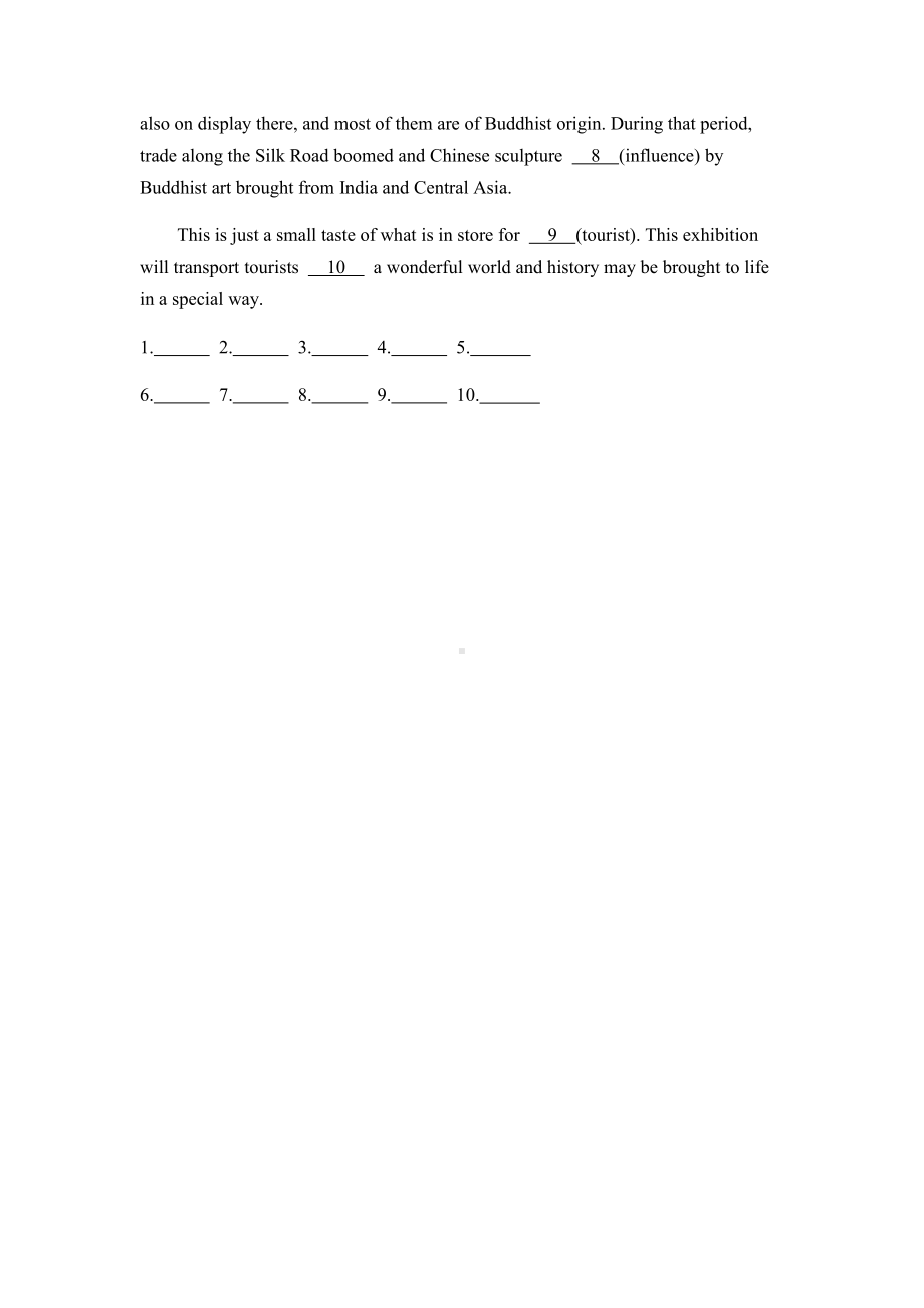 （2019版）新人教版选择性必修第三册英语Unit 1 ArtUsing Language, Assessing Your Progress &Video Time 课时作业 （含答案）.docx_第3页