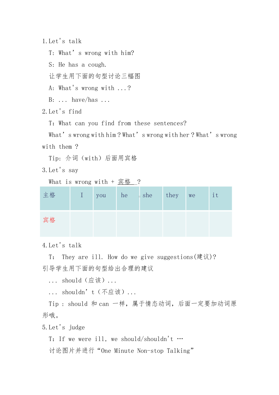 Unit 4 Seeing the doctor-Grammar & Fun time-教案、教学设计-市级公开课-新牛津译林版五年级下册英语(配套课件编号：10812).doc_第2页