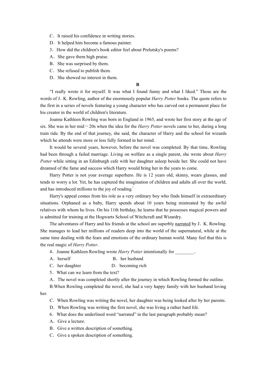 （2019版）新人教版选择性必修第三册英语Unit 5Period 3Using Language 同步习题 （含答案）.docx_第3页