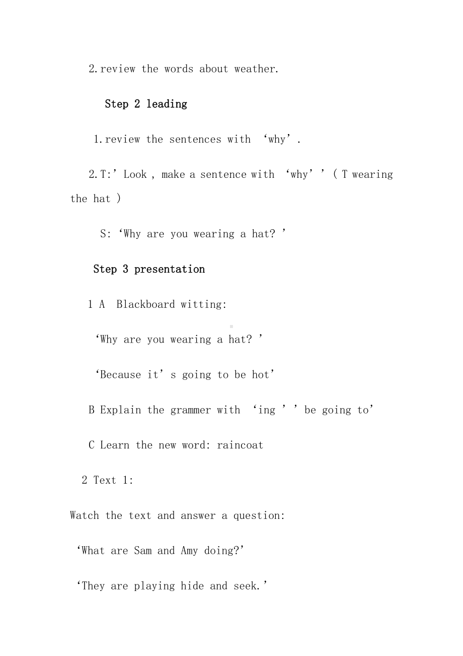 Module 8-Unit 2 Why are you wearing a hat -公开课教案、教学设计-外研版六年级下册（一起）英语-(配套课件编号：4222a).docx_第3页