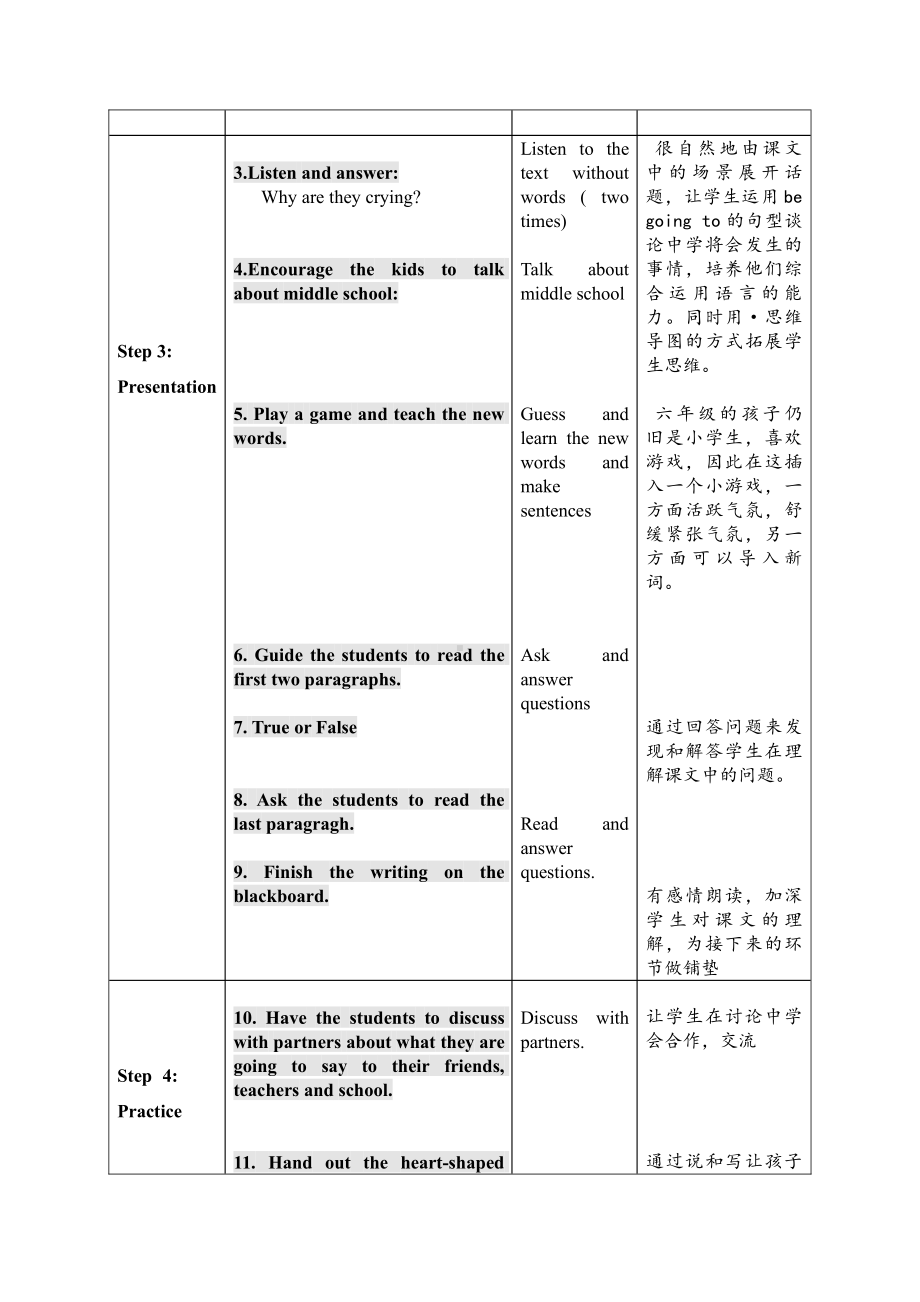 Module 10-Unit 2 I'm going to Lake Middle School.-公开课教案、教学设计-外研版六年级下册（一起）英语-(配套课件编号：00042).doc_第2页