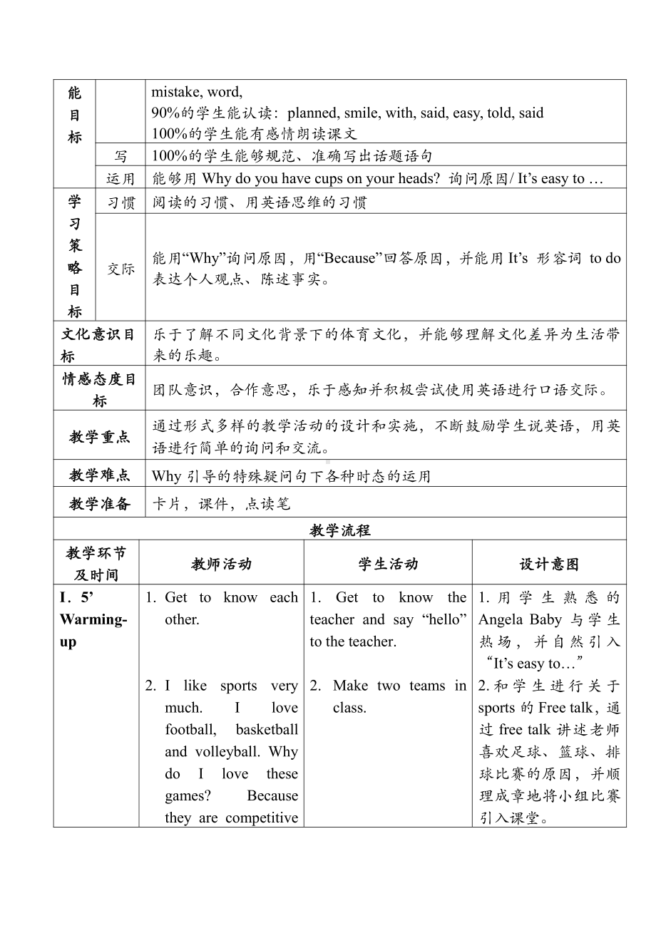 Module 8-Unit 1 Why do you have cups on your heads -公开课教案、教学设计-外研版六年级下册（一起）英语-(配套课件编号：101f2).docx_第2页